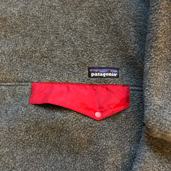 Vintage 1993 Patagonia Synchilla Snap T Fleece Men's XXL Grey Red Jamaica Made - Picture 2 of 6